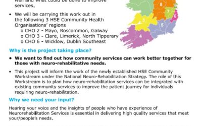 Do you access neurology services in the community in CHO 2? Have your say this April/May